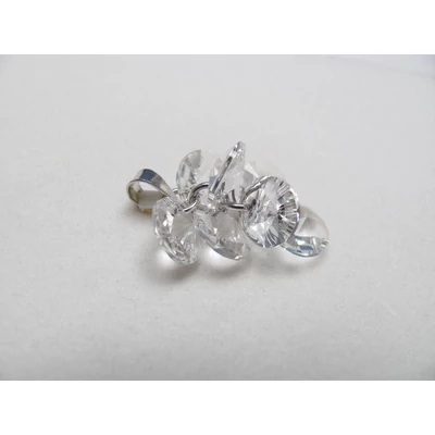 Ezüst swarovski kristály medál
