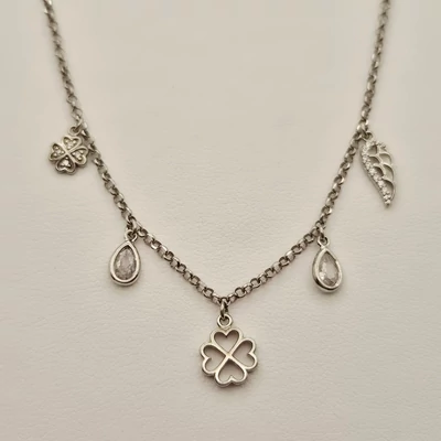 Ezüst cirkónia köves nyaklánc