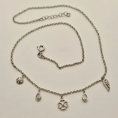 Ezüst cirkónia köves nyaklánc