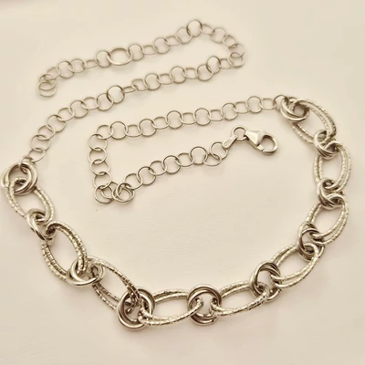 Ezüst vésett nyaklánc