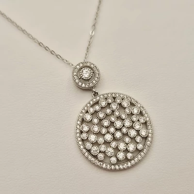 Ezüst cirkónia köves nyaklánc