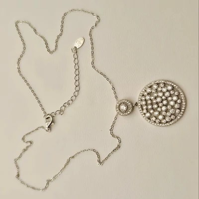 Ezüst cirkónia köves nyaklánc