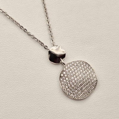 Ezüst cirkónia köves nyaklánc