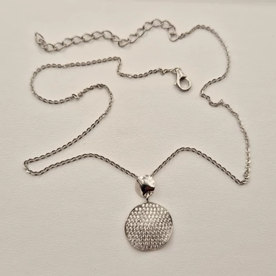 Ezüst cirkónia köves nyaklánc