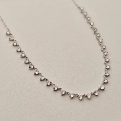 Ezüst cirkónia köves nyaklánc