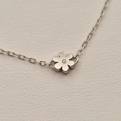 Ezüst cirkónia köves nyaklánc