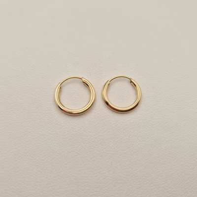 Sárga arany karika fülbevaló