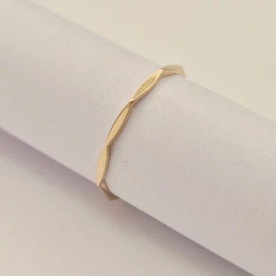 Sárga arany modern gyűrű