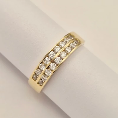 Sárga arany cirkónia köves gyűrű