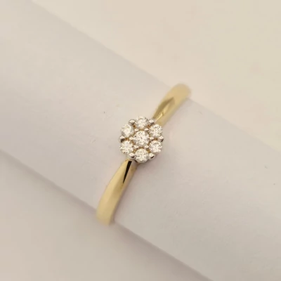 Sárga arany cirkónia köves gyűrű