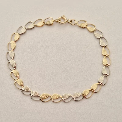 Sárga és fehér arany karkötő