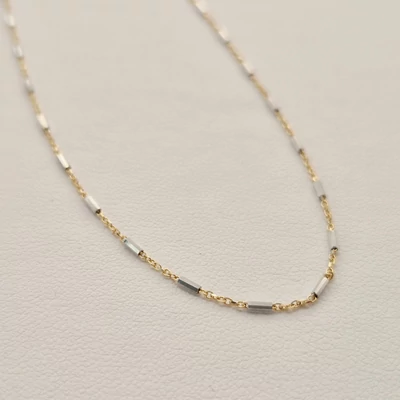 Sárga és fehér arany nyaklánc