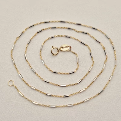 Sárga és fehér arany nyaklánc